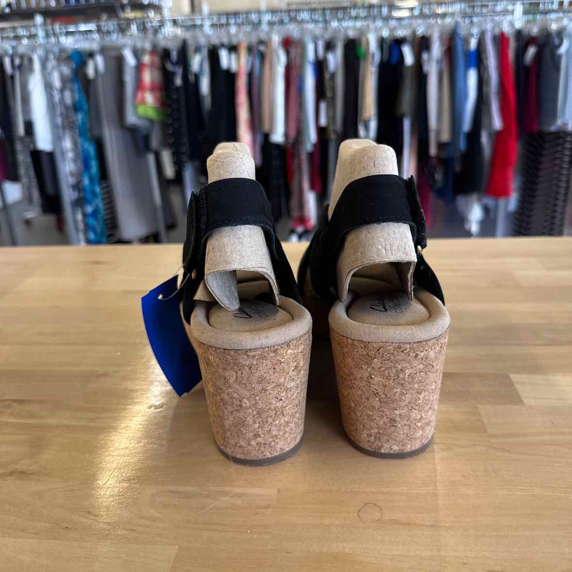 Clarks Shoe Size 11 Black Wedges