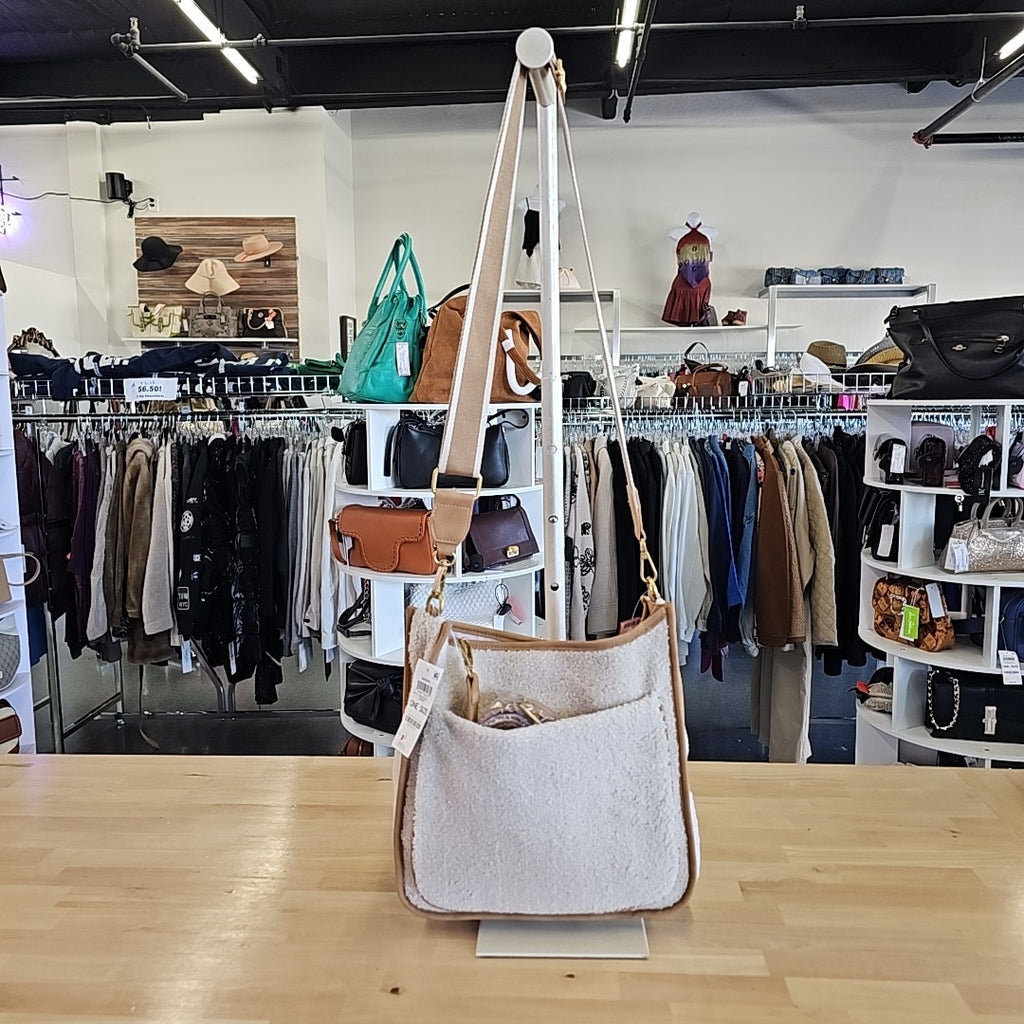 Style & Co Whipstitch Medium Crossbody - Sherpa