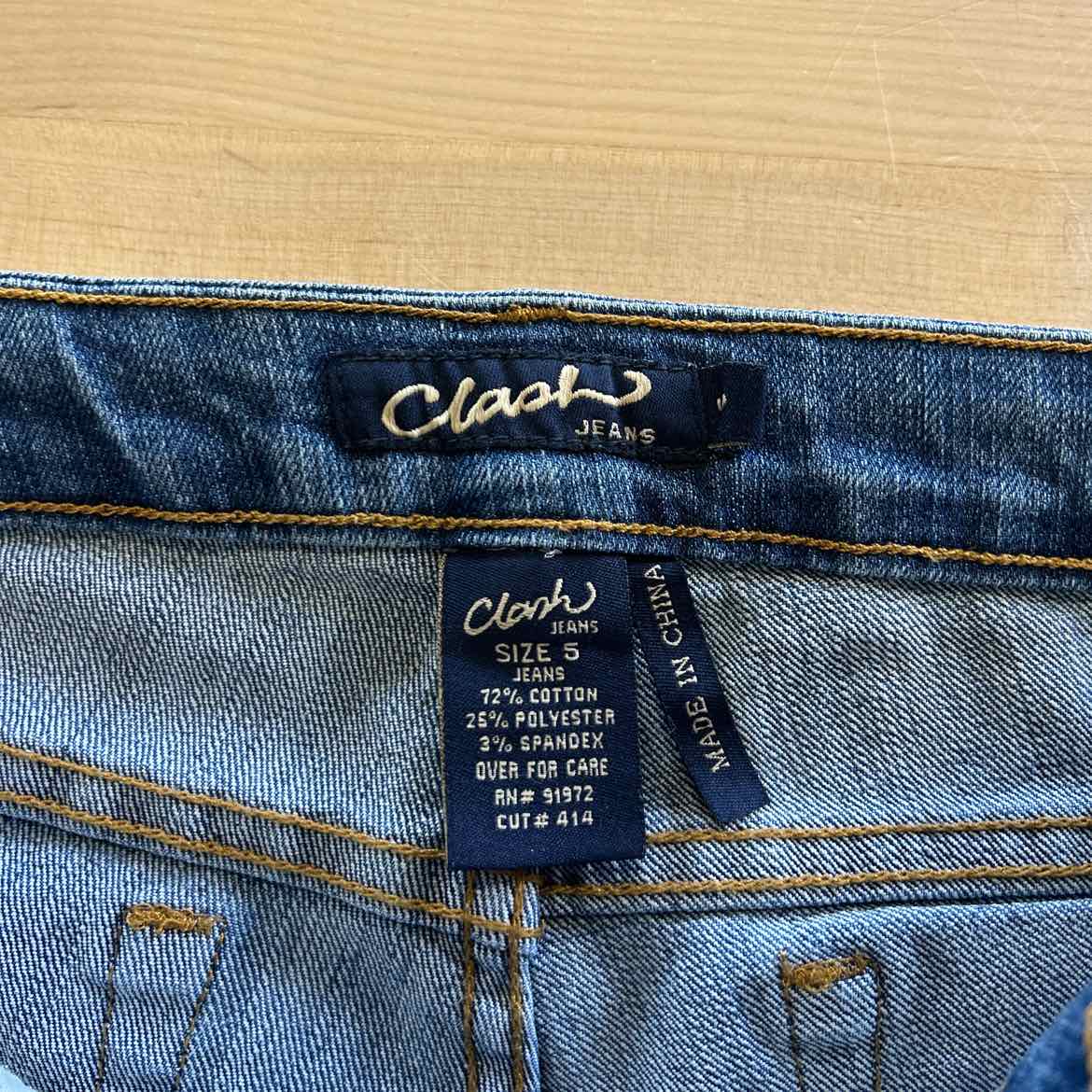 Clash Size 5 Blue Denim Preloved Capris