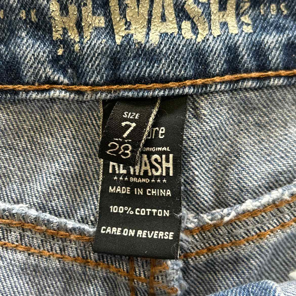 Rewash Women Size 7 Blue Denim Preloved Shorts