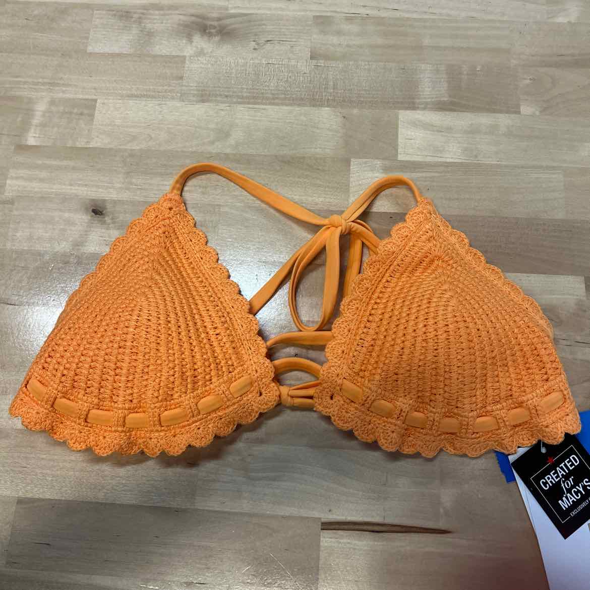 Salt + Cove Size S Crochet Halter Triangle Bikini