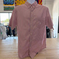 Chaps Size L Red Stripe Preloved MENS Button Down Shirt