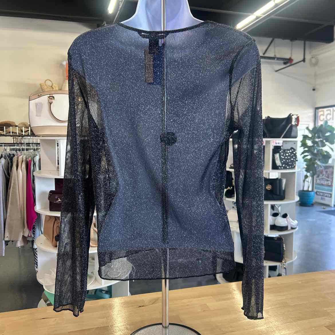 Victoria Secret Size XS Black Mesh Preloved Longsleeve