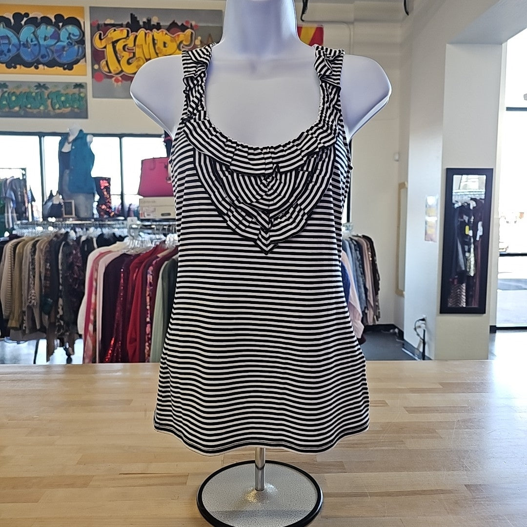 White House Black Market Size XXS Black/White Preloved Sleeveless