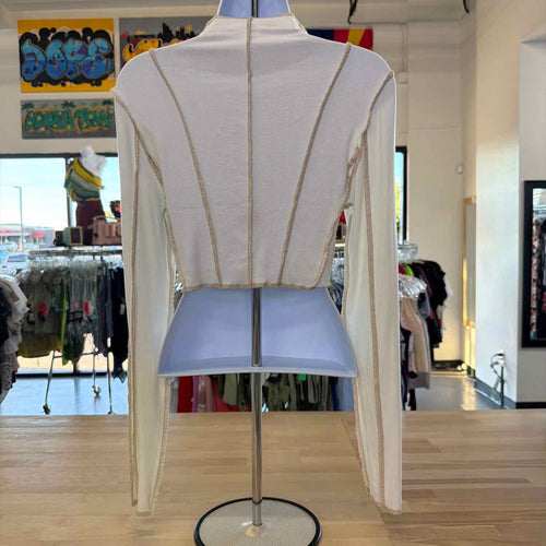 12TH Tribe Size M White Ribbed Preloved Longsleeve