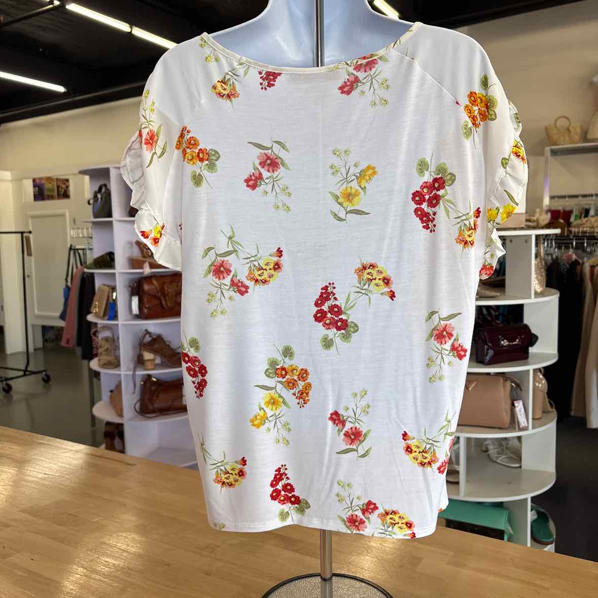 Loft Size XS White Preloved Blouse SS