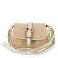 Anne Klein Flap with Detachable Shoulder and Crossbody Straps Straw