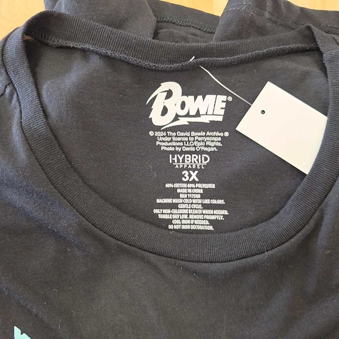 Hybrid & Company Size 3X David Bowie Short-Sleeve T-Shirt