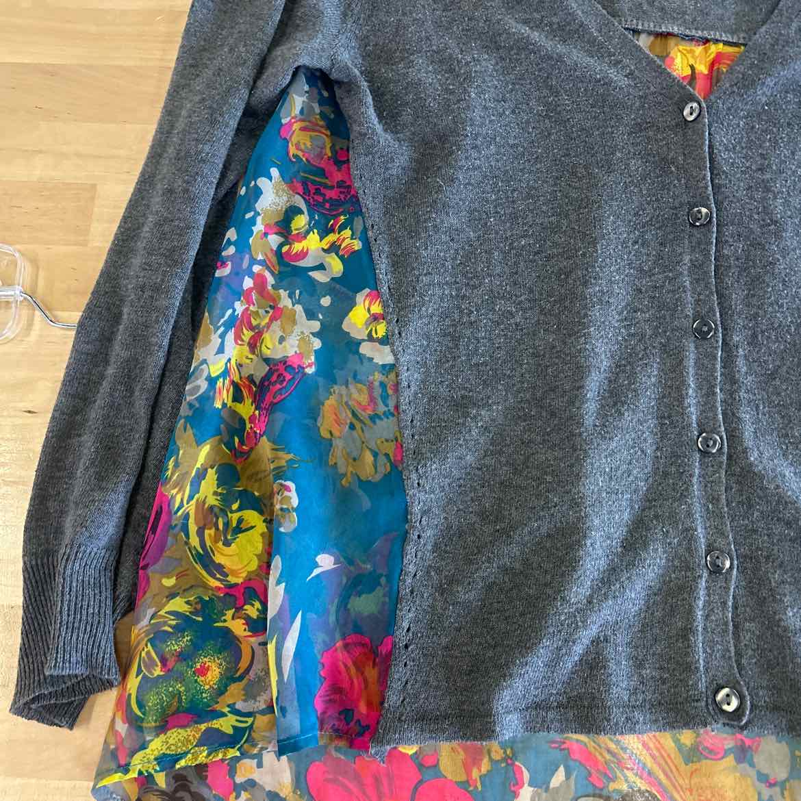Anthropologie Size S Multi-Color Sheer Preloved Cardigan