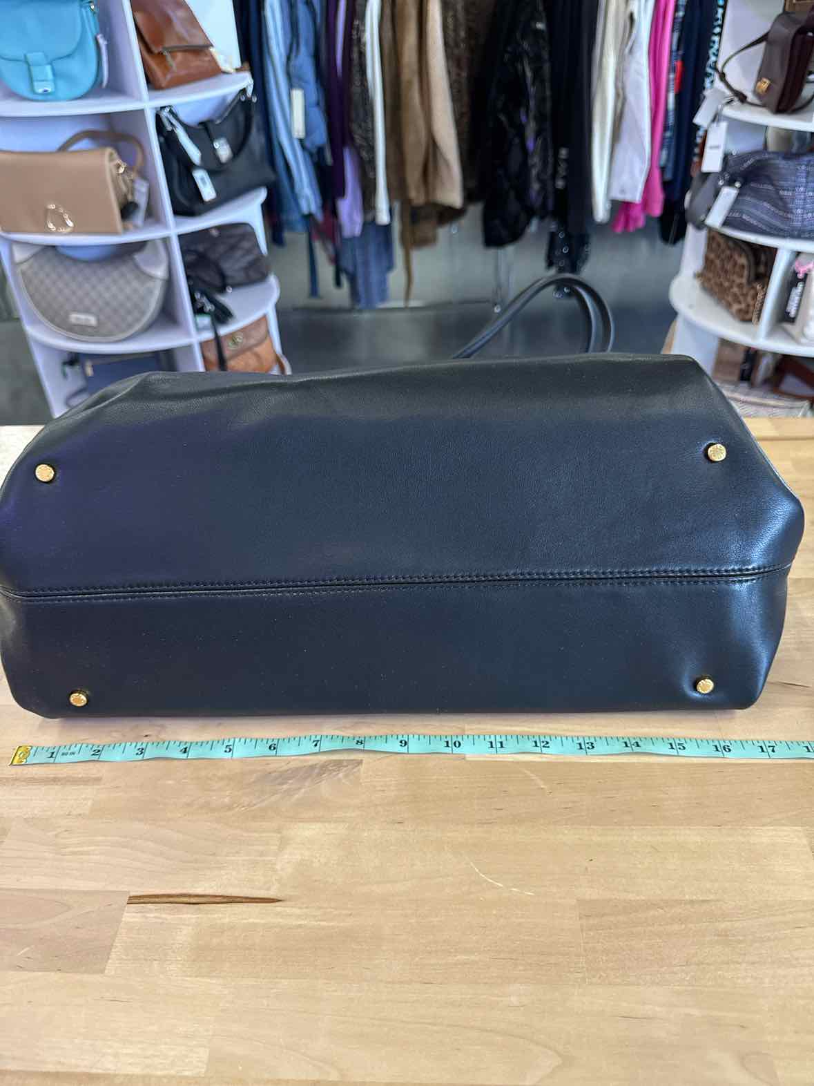 Donna Karan New York Poplin Large Leather Satchel NWOT