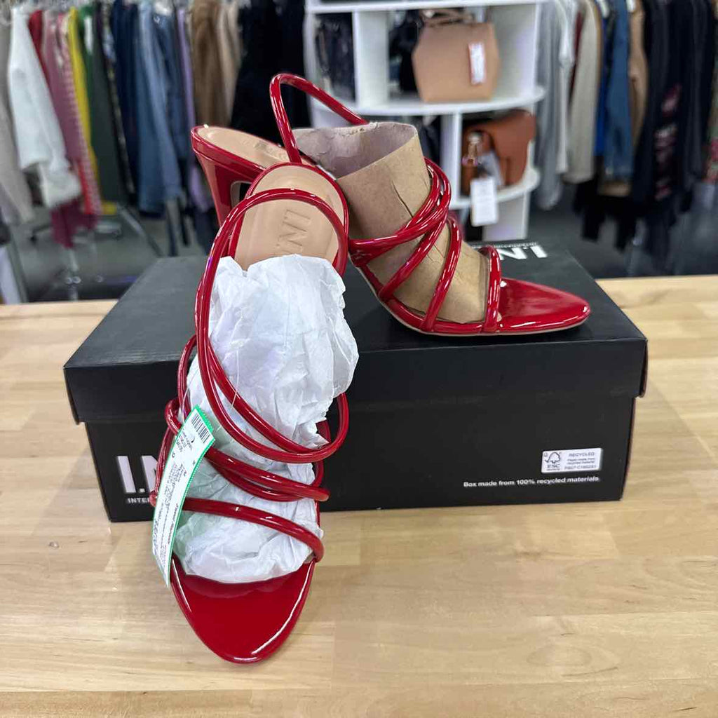 I.n.c. International Concepts Women's Ginny Strappy Stiletto Sandals - Red - 9
