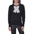 KARL LAGERFELD Paris Women's Sweater, Black/Soft White, Large