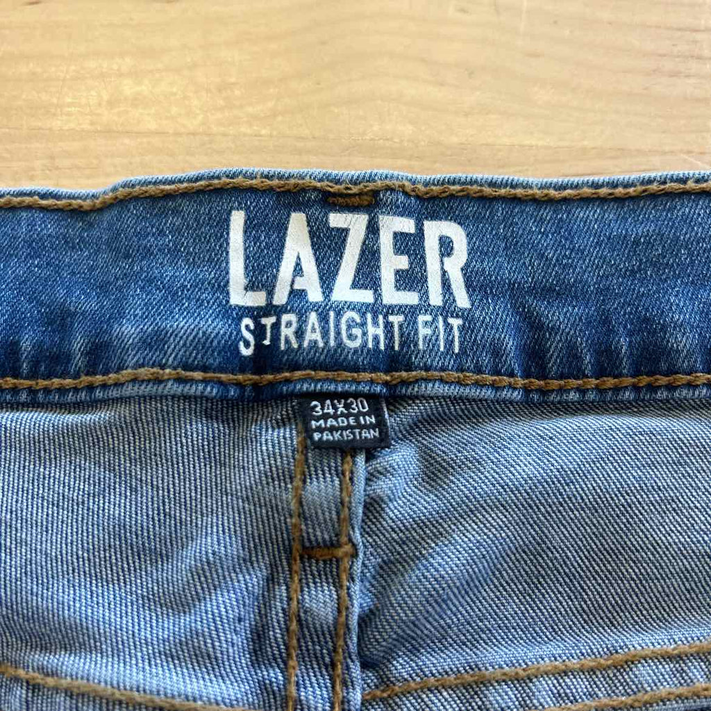 Lazer Size 34x30 Blue MENS Jeans