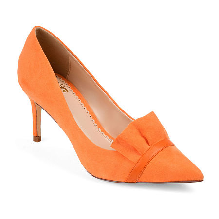 Journee Collection Shoe Size 6 Orange Heels
