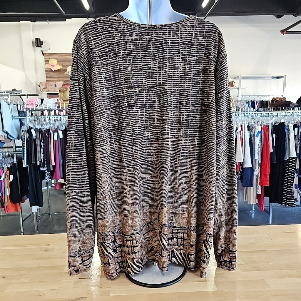 Pleat Pleat Size 1X Gold Blouse