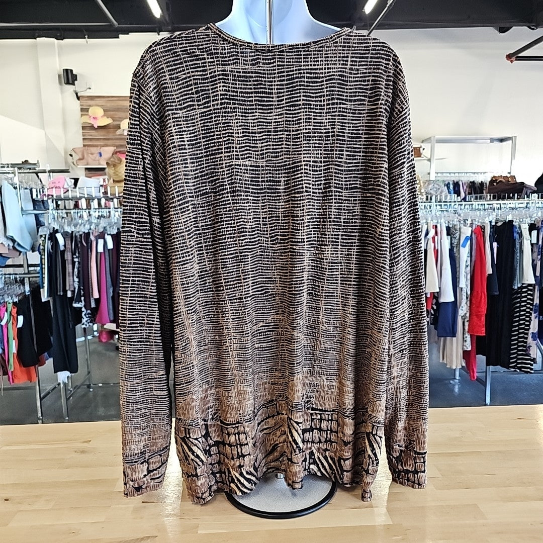 Pleat Pleat Size 1X Gold Blouse