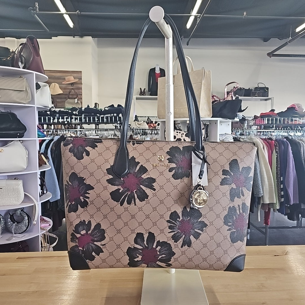Nine West Kyrie Stylish Laptop Tote, Logo Floral