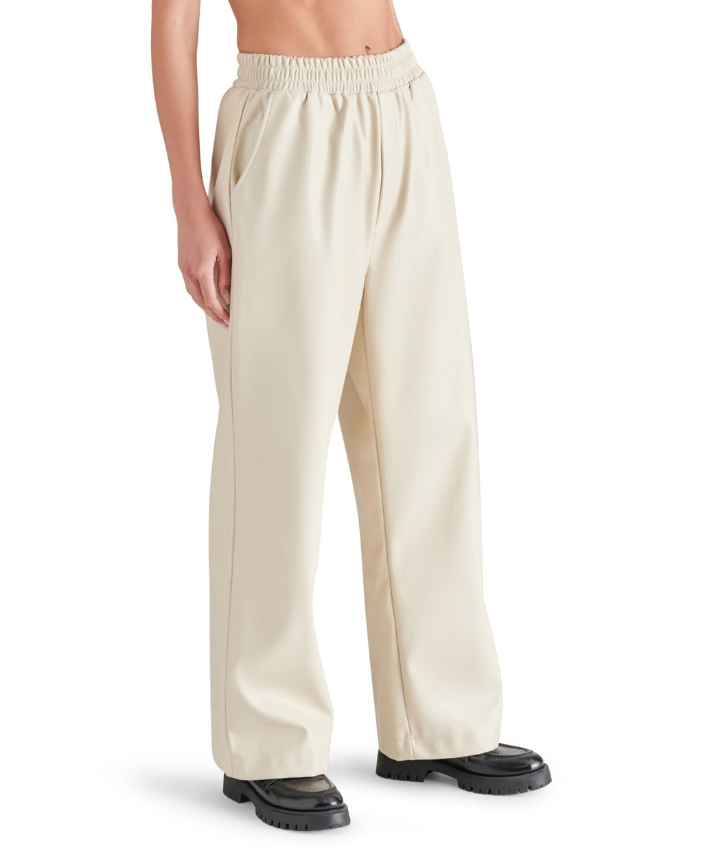 Steve Madden Women's Gilda Faux Leather Pants - Bone