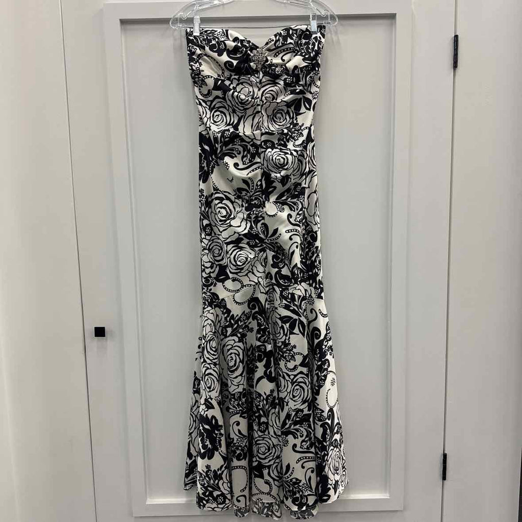 xscape Size 10 White & Black Dress