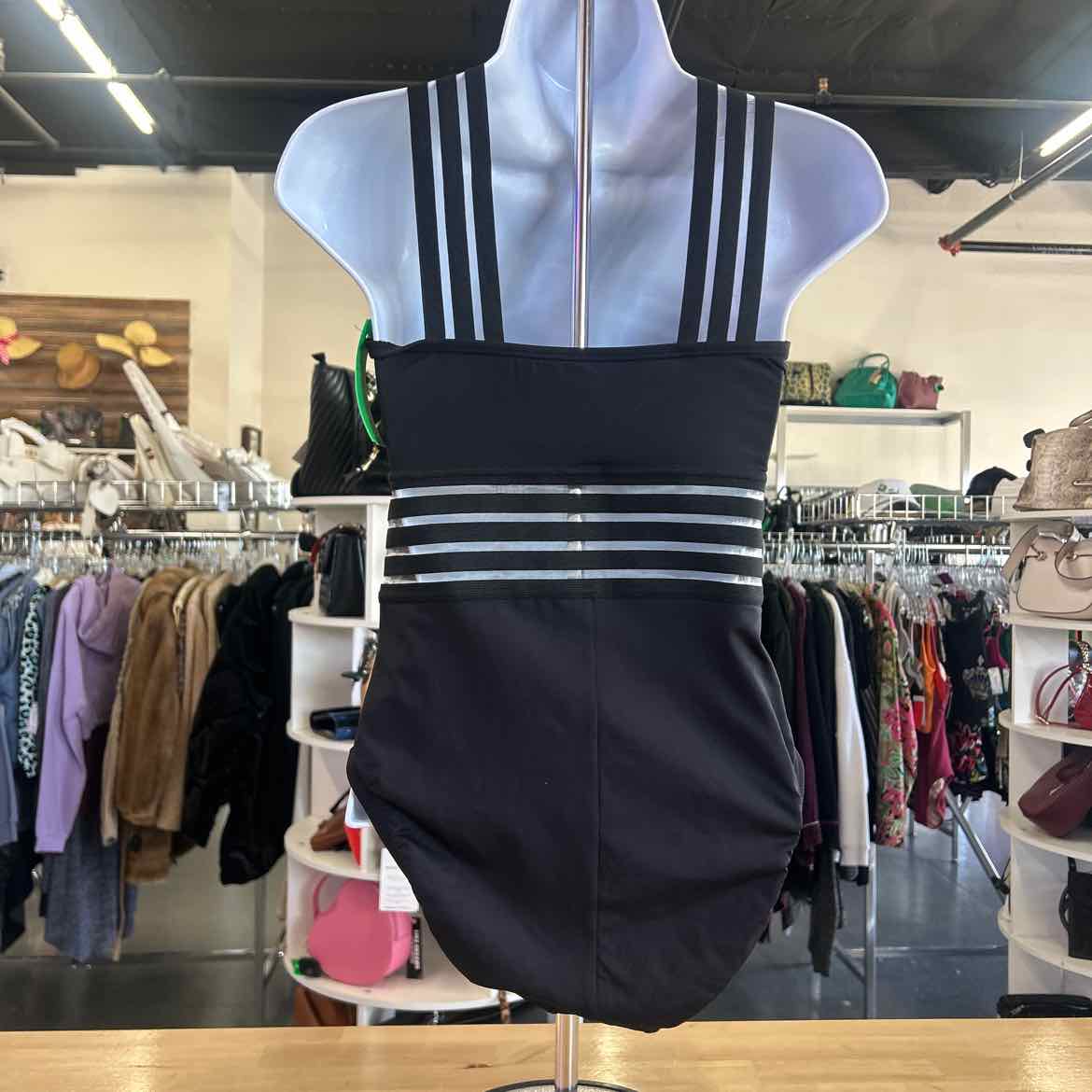 Kenneth Cole Size S Black Mesh Nylon Preloved Swimsuit