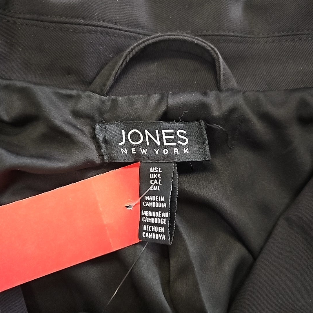JONES NY Womens Black Stretch Wear to Work Blazer Jacket L