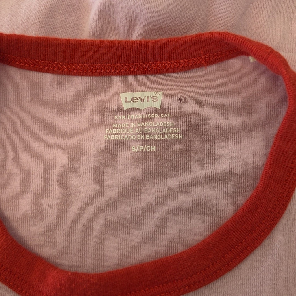 Levi's Size S raphic Rickie Cotton Ringer T-Shirt - Daisy Embroidery