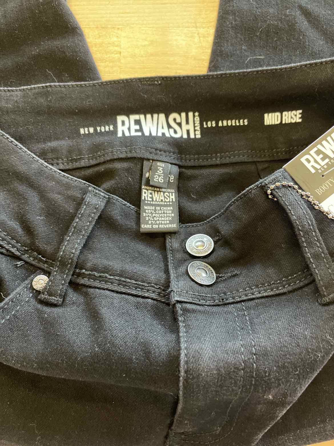 Rewash Size 3 Black Jeans