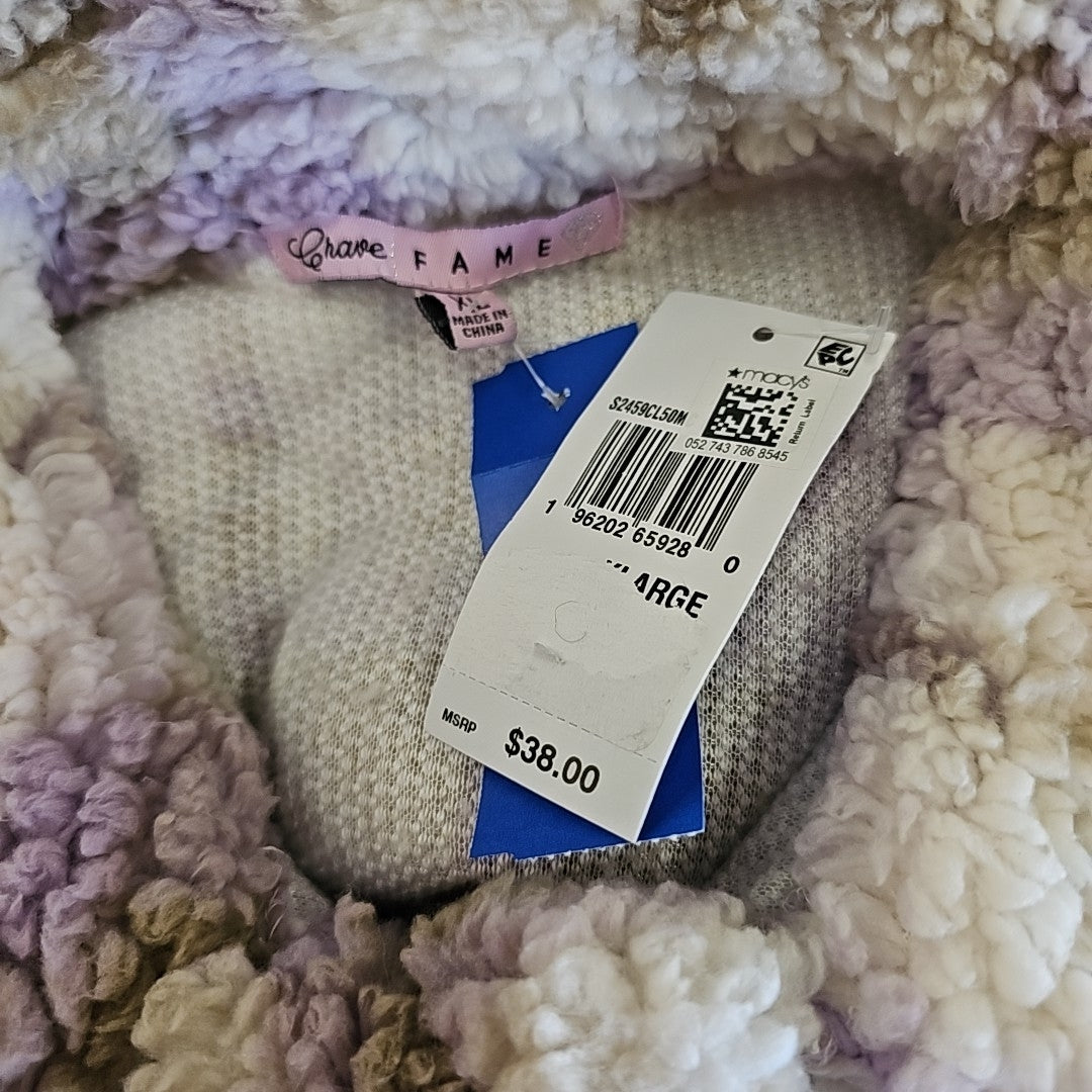 Fame Size XL Purple & Beige Coat