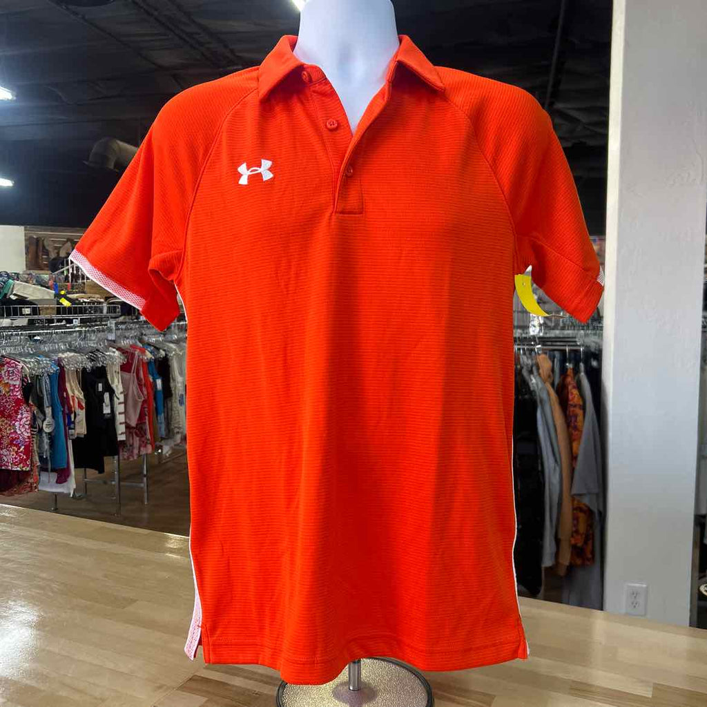 Under Armour Size S Orange New MENS Polo