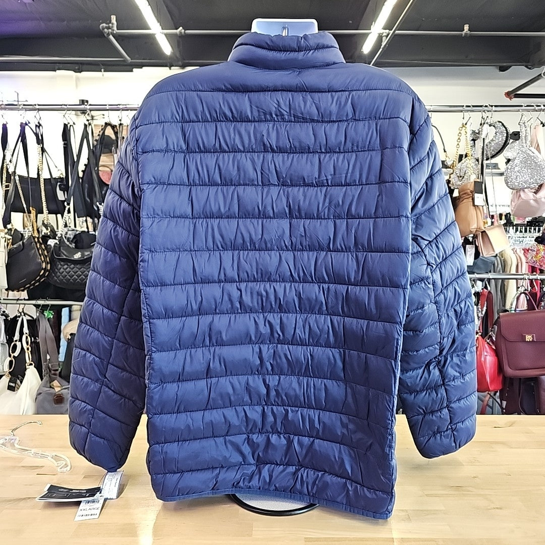 Club Room Size XXL Navy Quilted Packable Puffer Jacket NWT