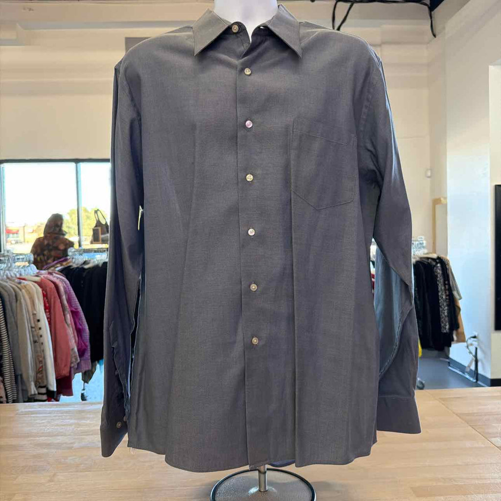 Calvin Klein Size XL Blue MENS Button Down Shirt