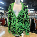 Jodifl Size L Green/Black Preloved Cardigan