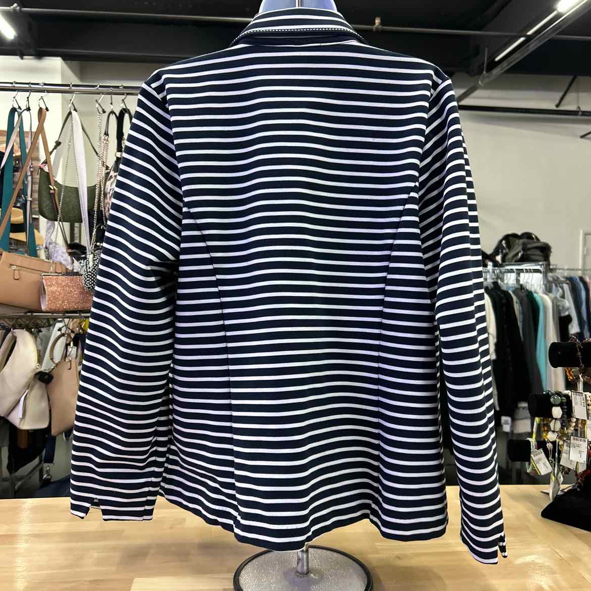 CJ Banks Size 1X Blue/White Blazer