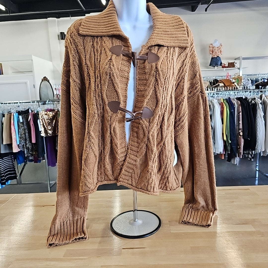 Sugar Moon Size XL Brown Sweater