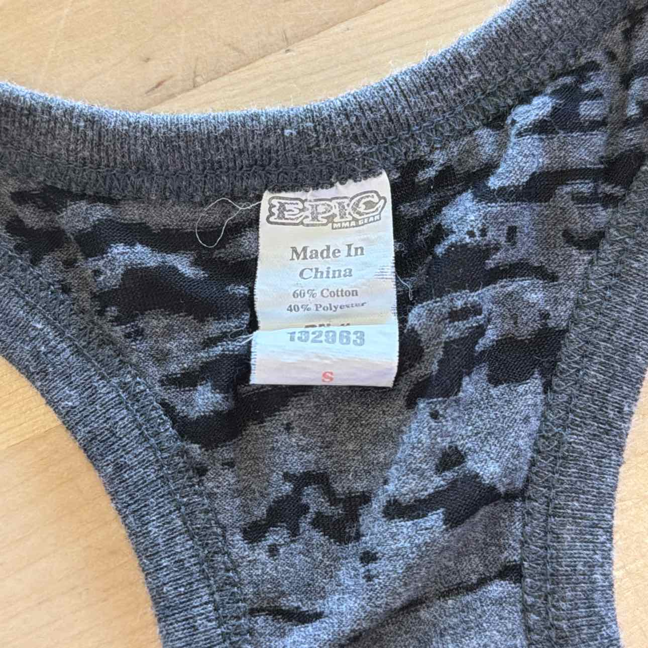 Epic MMA Gear Size S Gray Preloved Athletic Tank