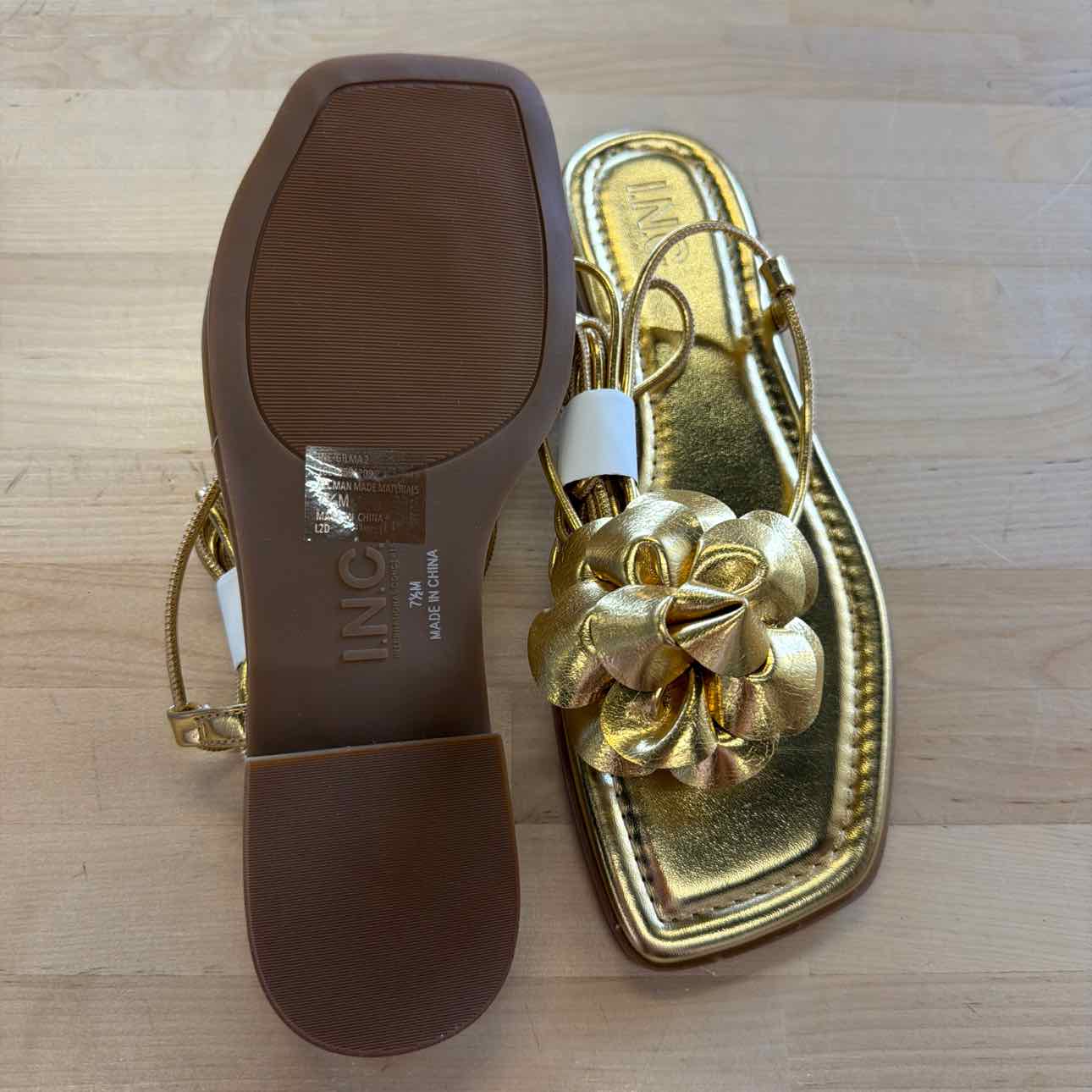 I.n.c. International Concepts Women's Gilma Flower Flat Sandals, Created for Mac