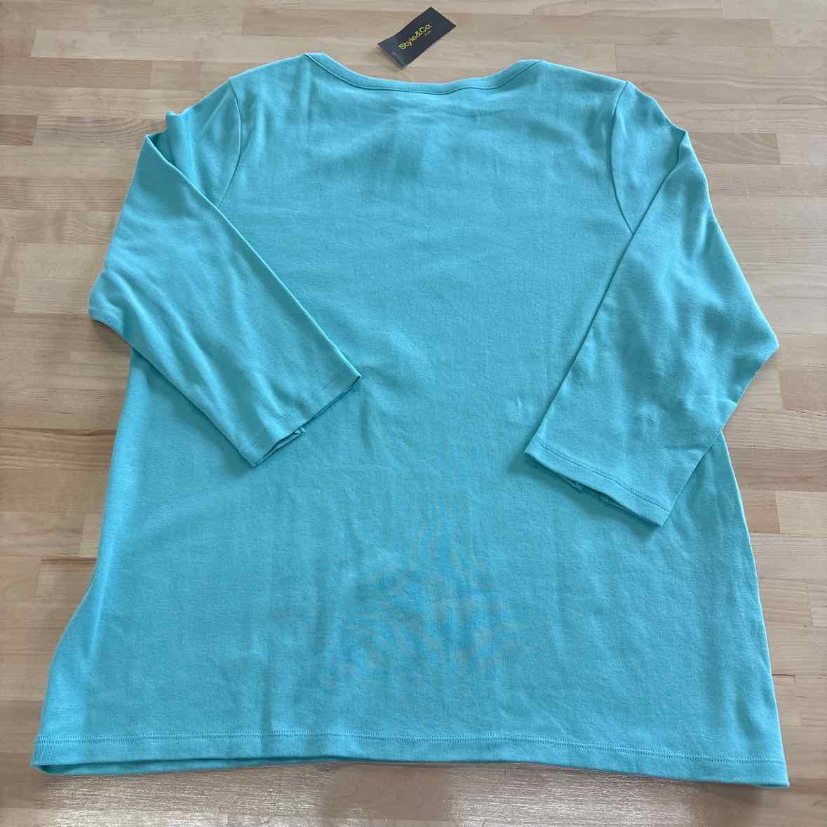 Style&Co. Size 1X Blue Long Sleeve