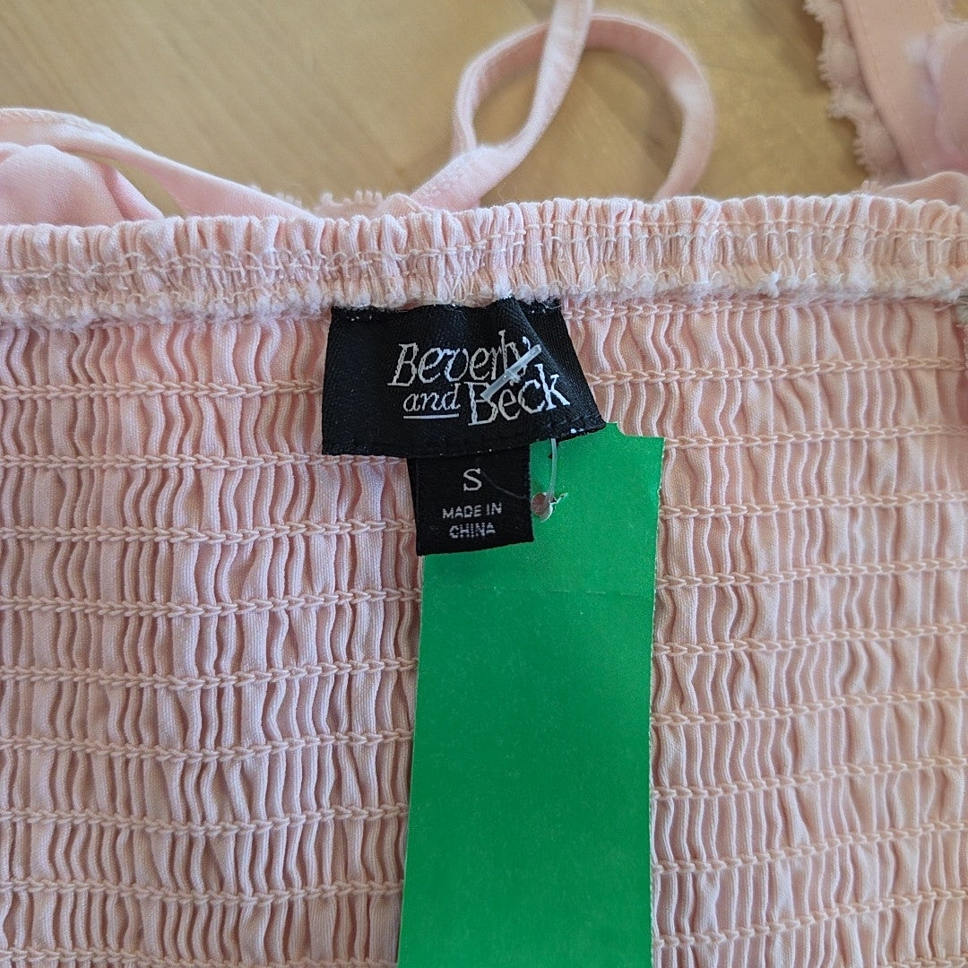 Beverly & Beck Size S Pink Lace Preloved Corset