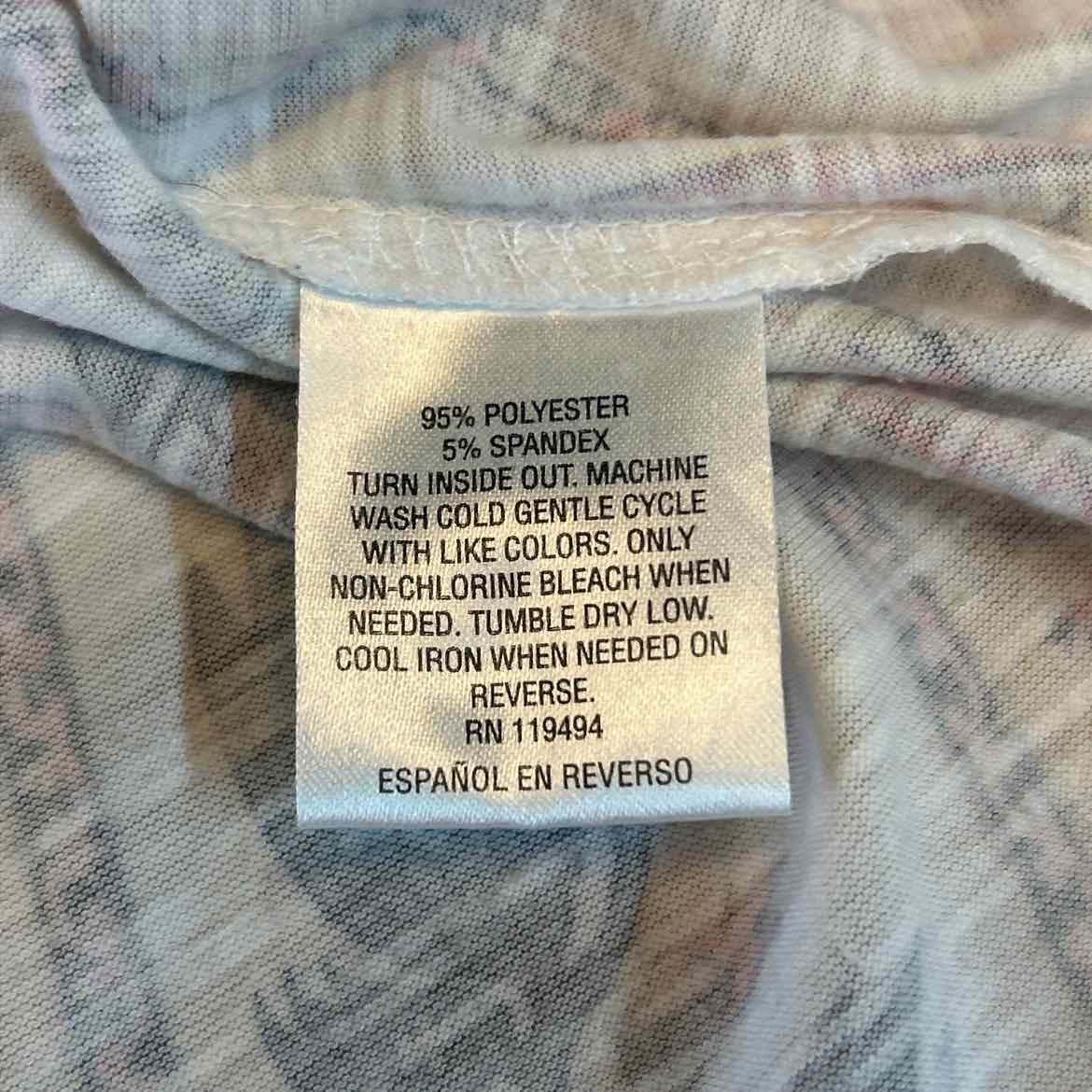 Style & Co. Size PM White Green Preloved Blouse SS