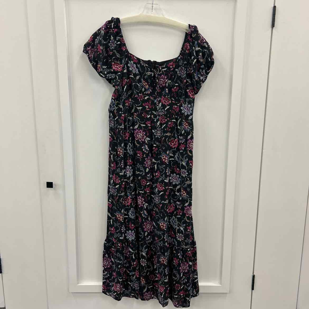 Lane Bryant Size 14 Black & Aqua Preloved Dress