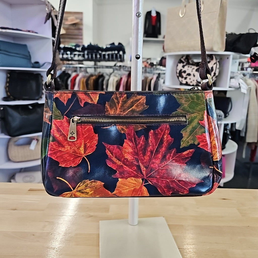 Patricia Nash Maisie Small Leather Crossbody - Maple Leaves