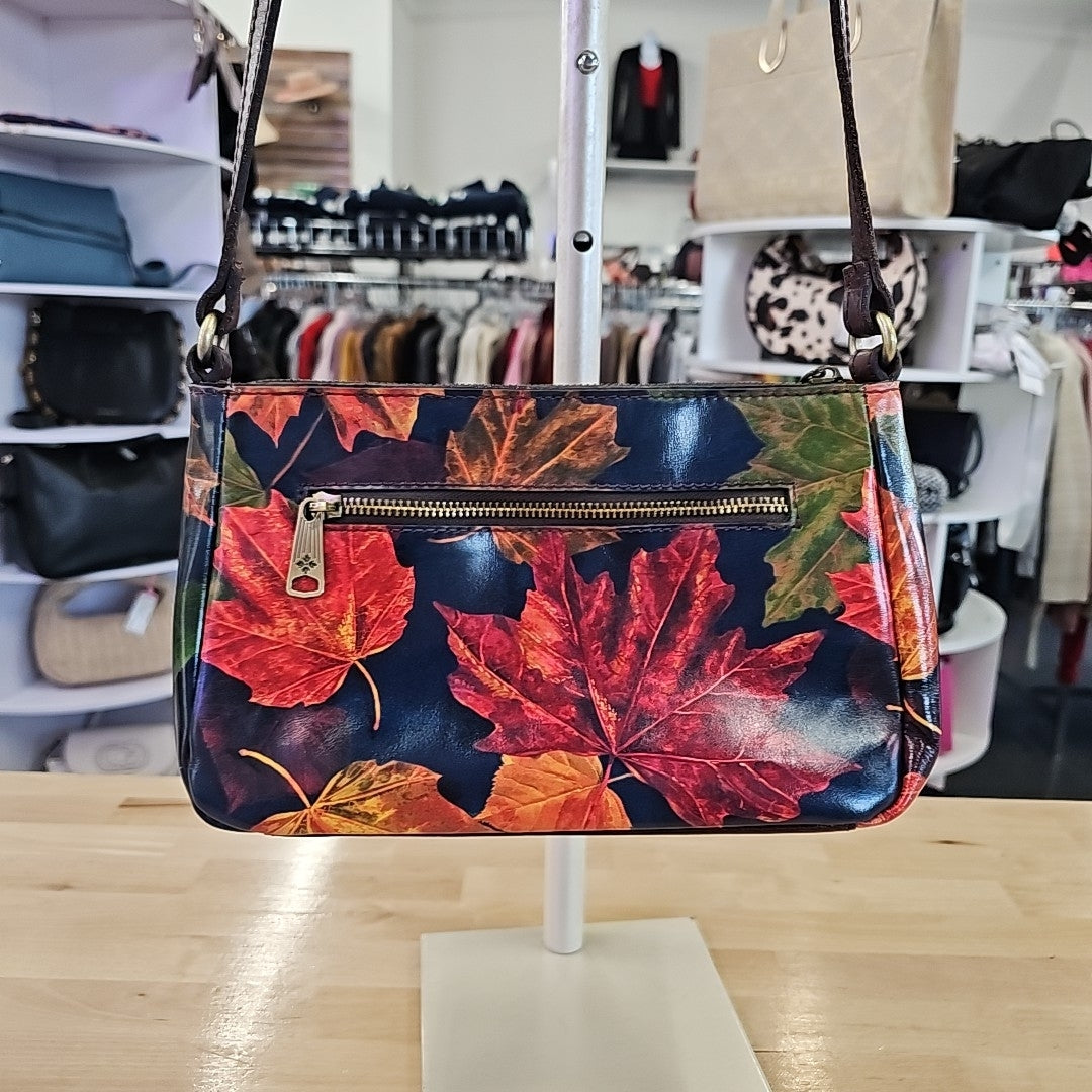 Patricia Nash Maisie Small Leather Crossbody - Maple Leaves