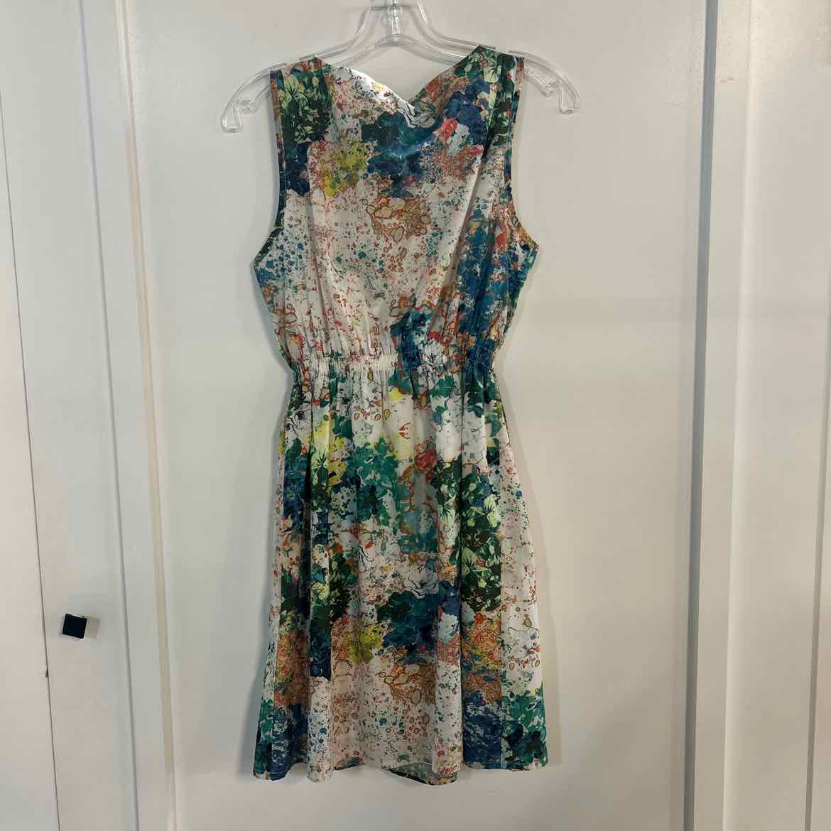 L.A Soul Size S White Green Preloved Dress