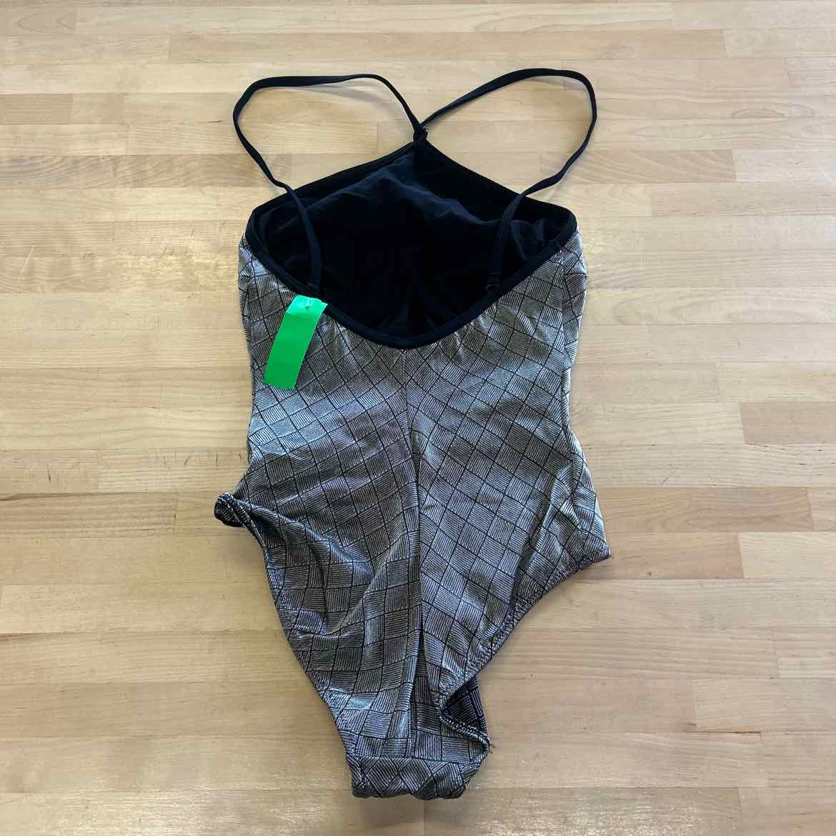Gideon Oberson Size 10 Silver Preloved Swimsuit