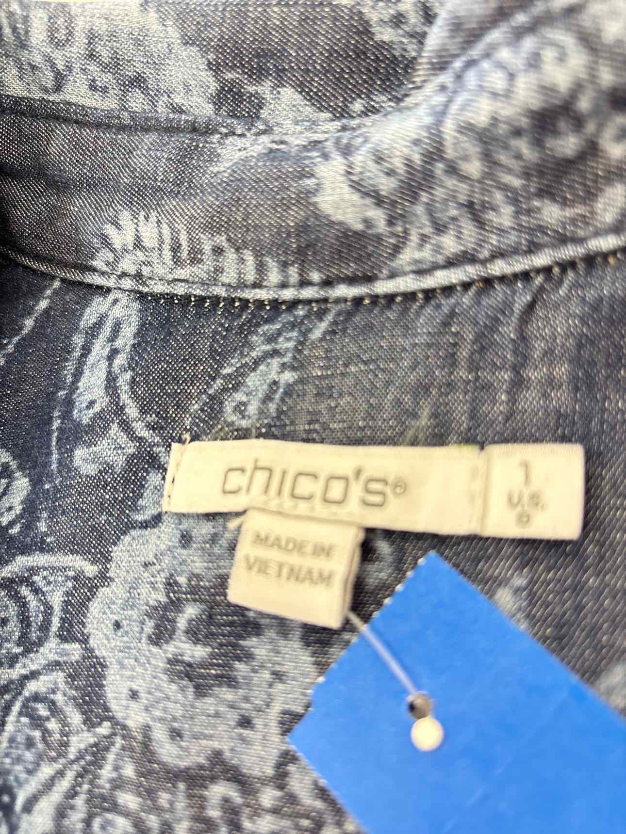 Chico's Size 1 (M) Blue Preloved Dress