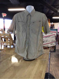 Eddie Bauer Size M Beige Preloved MENS Button Down Shirt