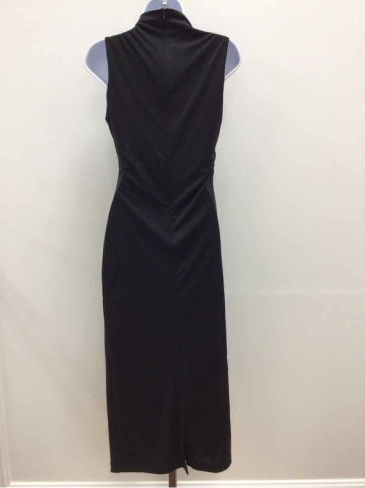 Steve Madden Size S Mo Mock Neck MIDI Dress - Black