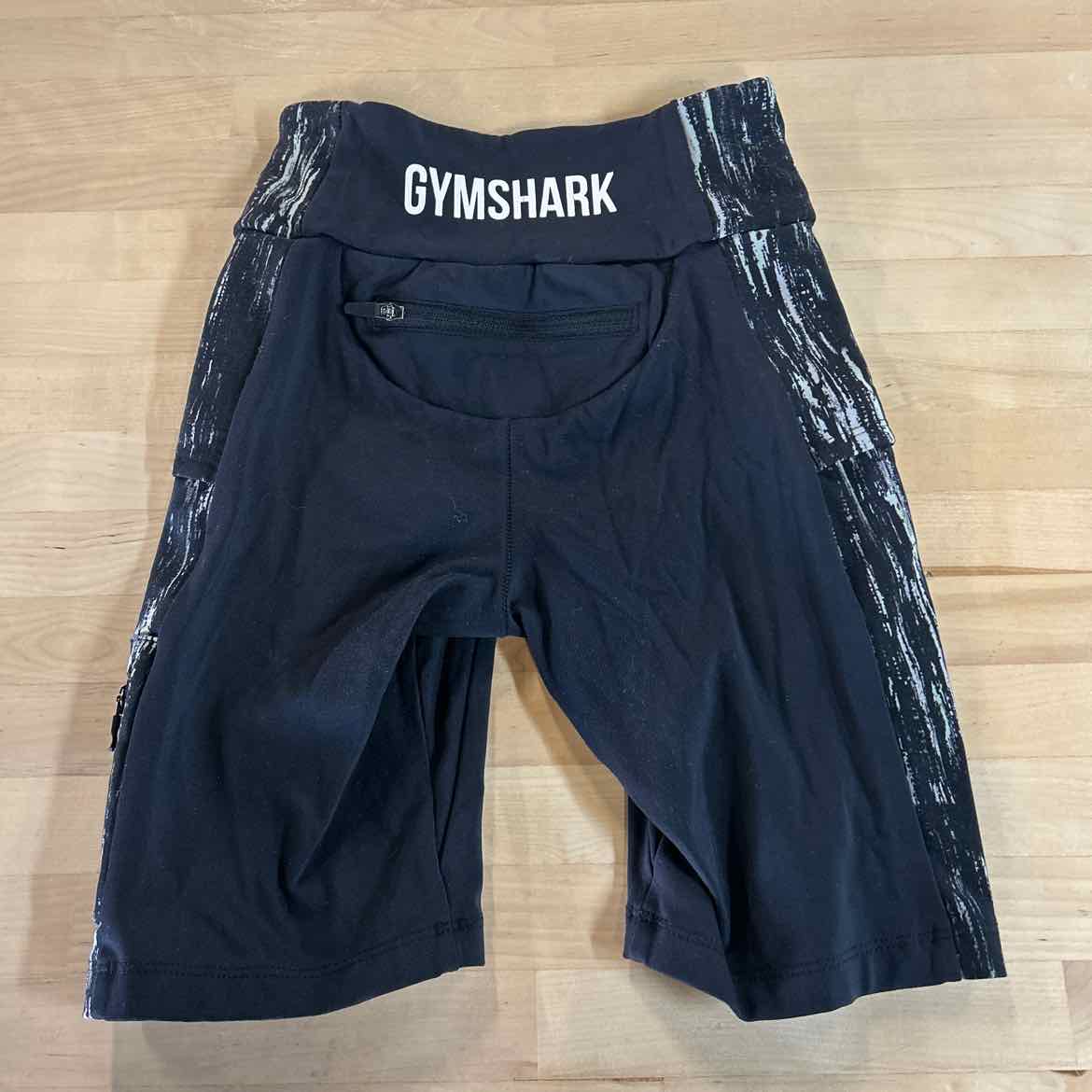 GYMSHARK Size XS Black Preloved Athletic Shorts