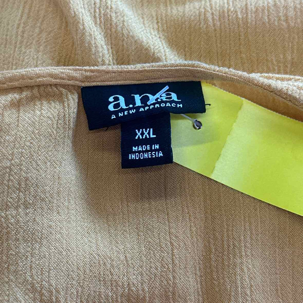 a.n.a Size XXL Yellow Blouse
