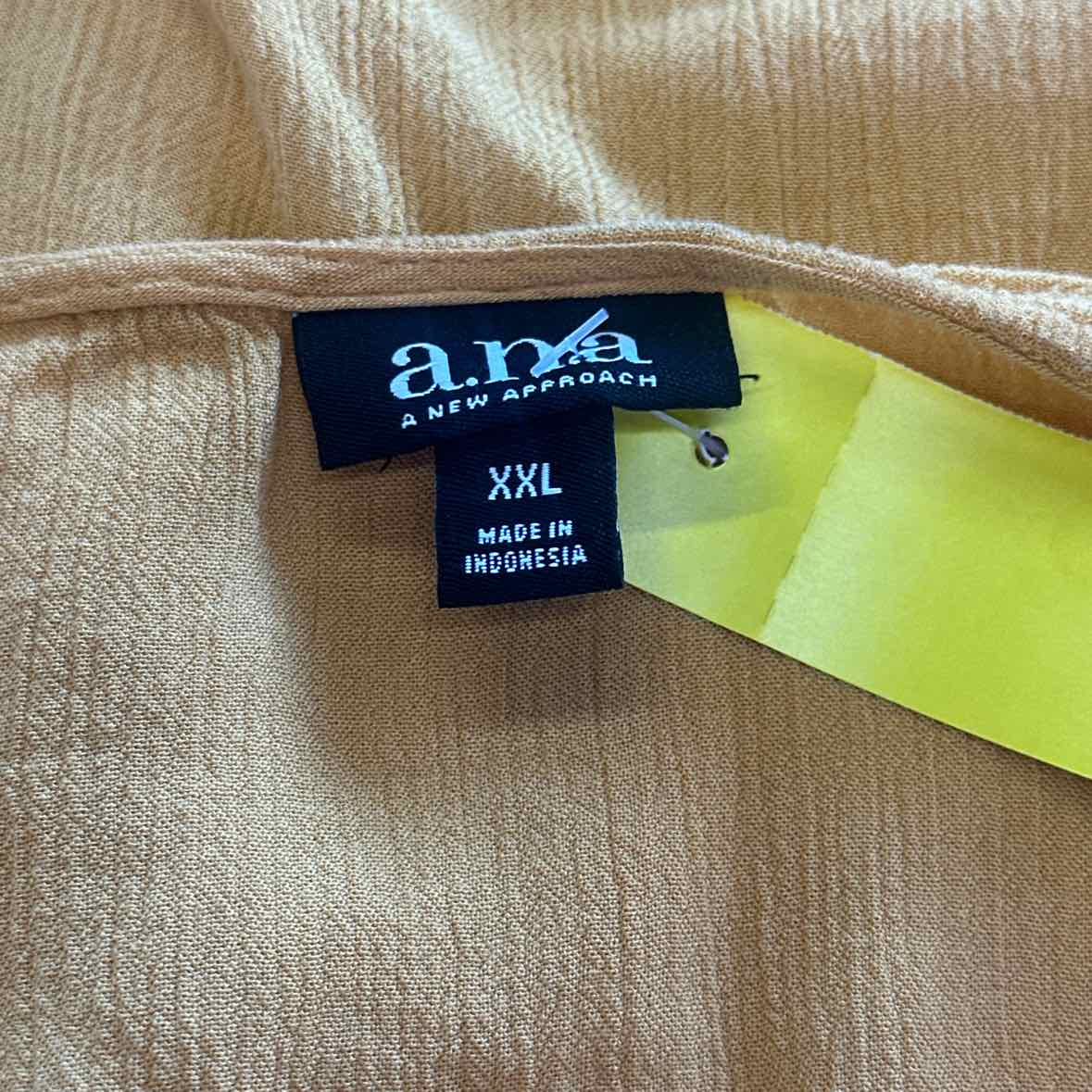 a.n.a Size XXL Yellow Blouse